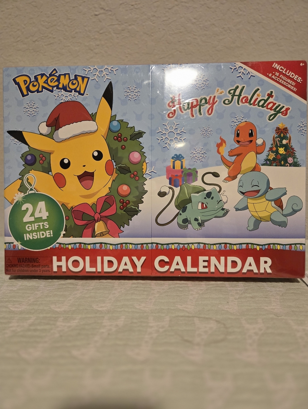 NIB Pokemon Holiday Calendar With 24 Gifts And 22 Figures.